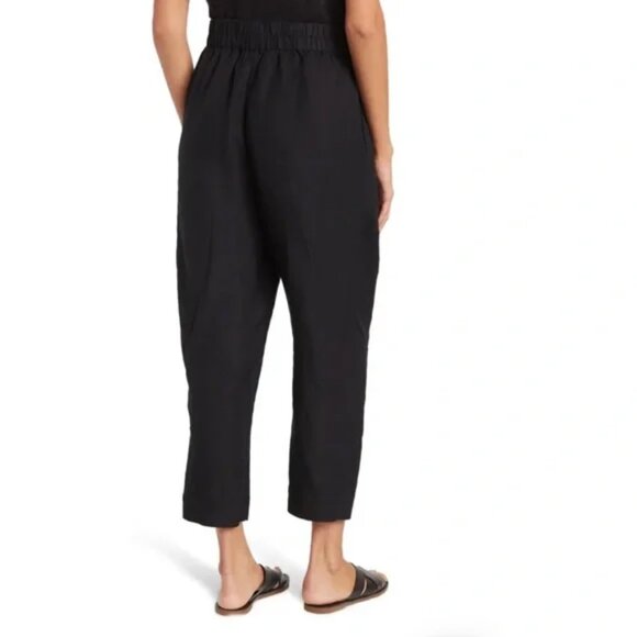 MADEWELL Tapered Huston Pull-On Crop Pant Linen Blend - Size M - Picture 2 of 5